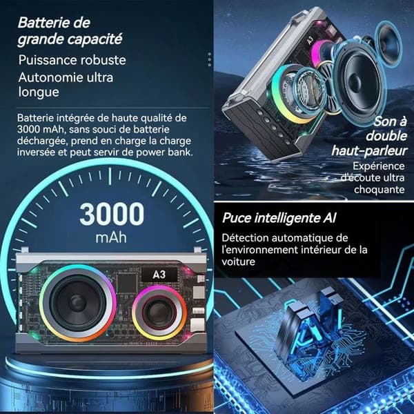 Bluetooth-högtalare - TD® - Pulse 7 - 10W - Karaokemikrofon - RGB-belysning