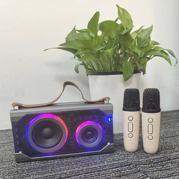 Bluetooth-högtalare - TD® - Pulse 7 - 10W - Karaokemikrofon - RGB-belysning