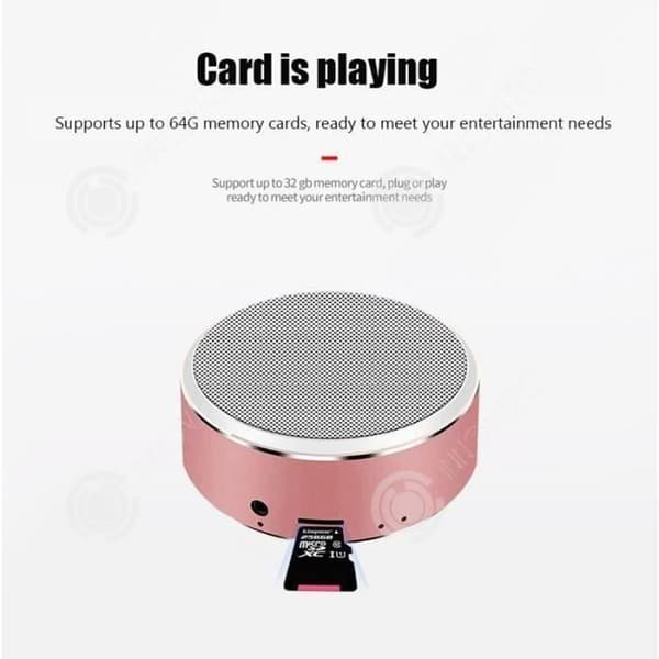 I® Ultra-portabel Bärbar Bluetooth-högtalare för bil - Bärbar högtalare - Mobilhögtalare - Silver Bluetooth-högtalare