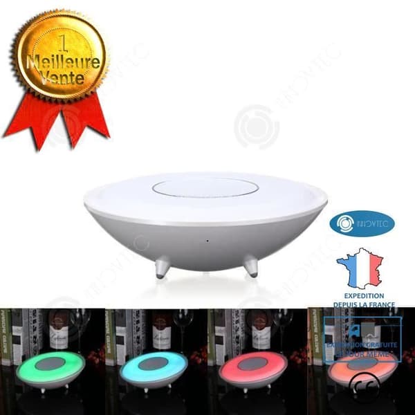 I® trådlös Bluetooth-högtalare lätt bärbar subwoofer färgglad ljus nattlampa vid sängen klappljus campingljus present