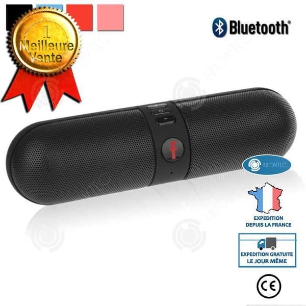 INN Bärbar Bluetooth-högtalare Trådlös Bluetooth 5.0-högtalare 12 timmars batteritid HD Stereo-svart