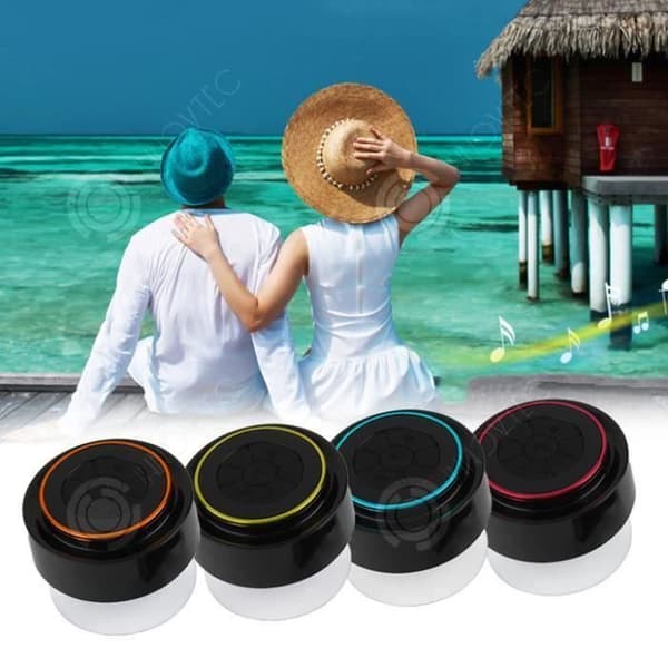 INN® Bluetooth duschhögtalare Hands-Free Call Music Suction Trådlös högtalare - svart och röd