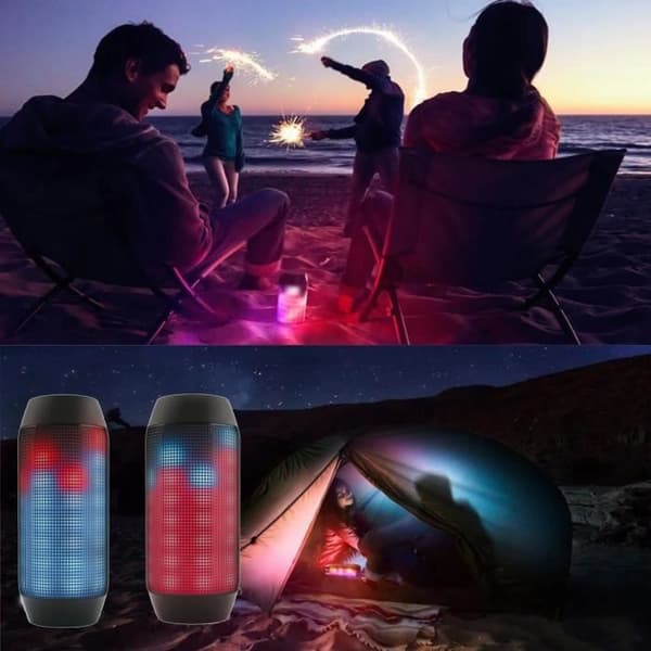 LCC® Pulse trådlös Bluetooth-högtalare med LED-lampor och NFC kompatibel med iPhone 3/3G/3GS/4/4S/5/5S/5C, iPad 2/3/4/Mini/Air