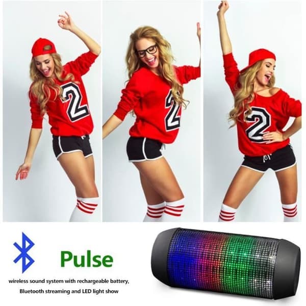 LCC® Pulse trådlös Bluetooth-högtalare med LED-lampor och NFC kompatibel med iPhone 3/3G/3GS/4/4S/5/5S/5C, iPad 2/3/4/Mini/Air