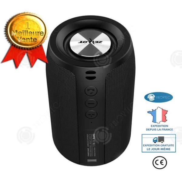 INN Bärbar Bluetooth-högtalare Bluetooth 5.0-högtalare, stereo och kraftfull bas, IPX6 vattentät, 15 timmars batteritid