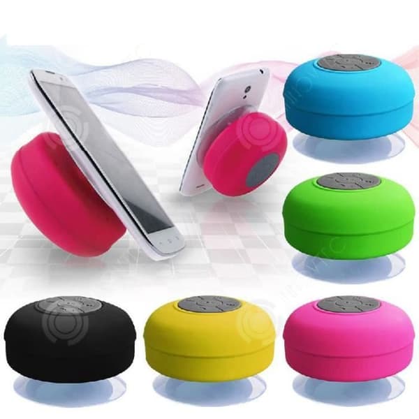 INN® Vit Bluetooth-högtalare Vattentät trådlös Bluetooth-högtalare för bilbadrum