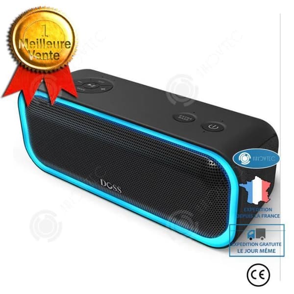 I® DOSS SoundBox Pro Outdoor Vattentät Bluetooth-högtalare TWS Stereo Subwoofer BASS Kortljus