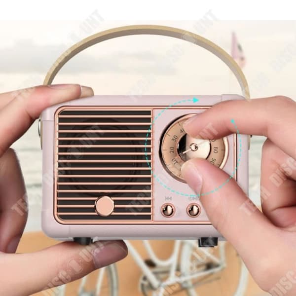TD® Liten trådlös retro bluetooth-högtalare kreativ mini mobiltelefon bärbar ny utomhus subwoofer litet ljud