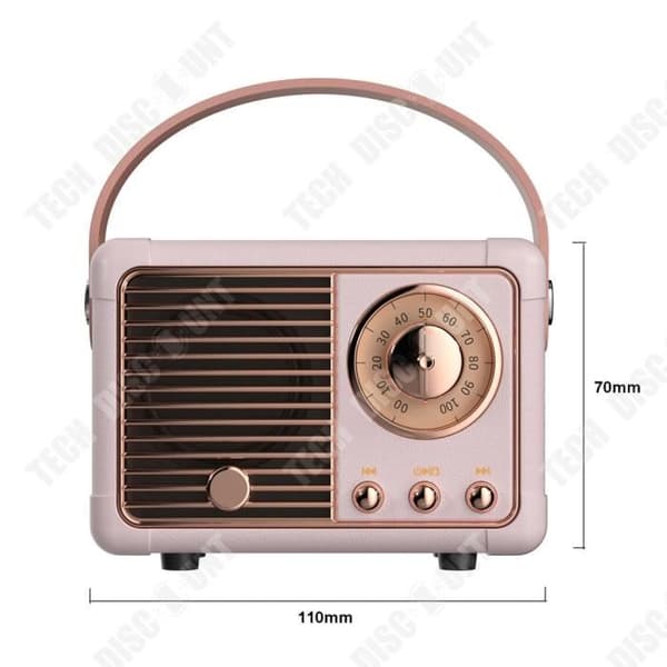 TD® Liten trådlös retro bluetooth-högtalare kreativ mini mobiltelefon bärbar ny utomhus subwoofer litet ljud