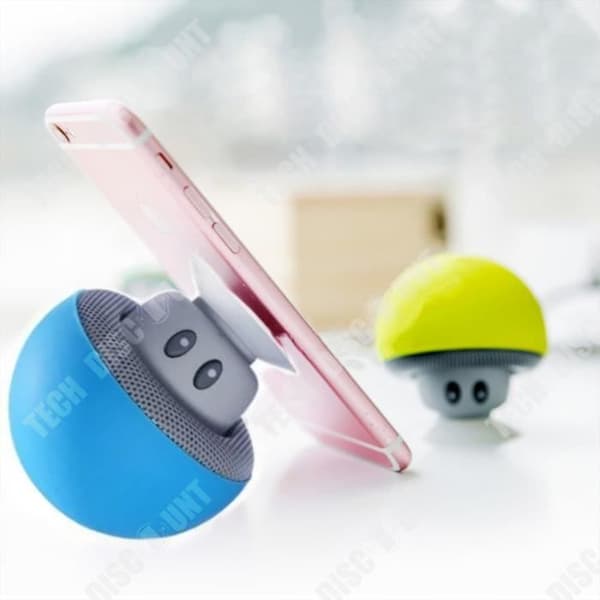 Haut-Parleur INN® Trådlös Bluetooth Mini Elf Svamp Trådlös Bluetooth Högtalare och Mobilhållare med Sugkopp