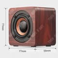 Miniatyrbild 4 av 4: TD® trådlös Bluetooth-högtalare, Wood Grain, Portable Subwoofer, Creative Square, Mini Small Retro-högtalare