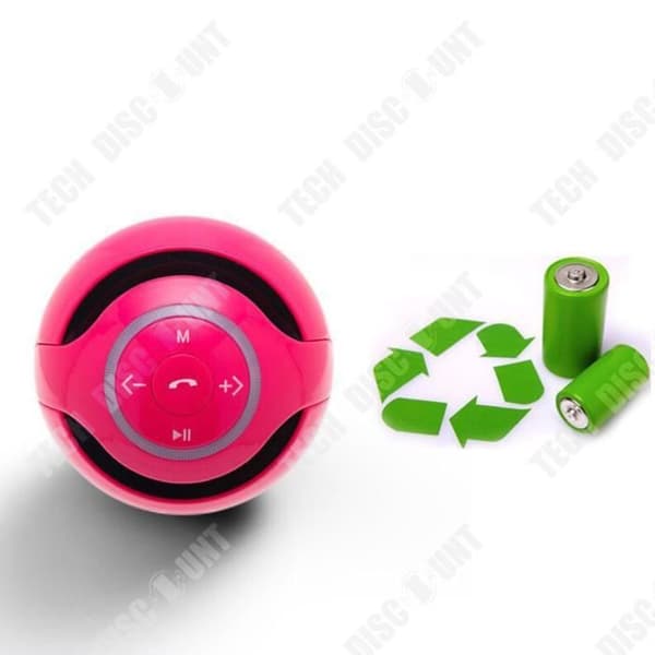 TD® trådlös Bluetooth-högtalare, portabelt litet ljud, färgglada minilampor, plug-in för utomhusbruk för bilsubwoofer