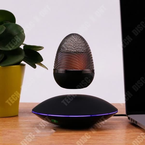 Bluetooth-högtalare - TD - Magnetisk svävning - Svart - Glasfiber - LED