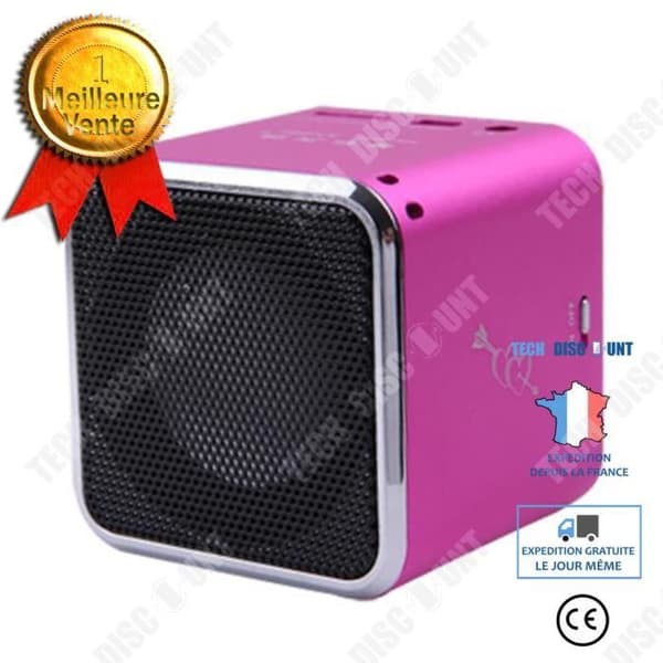 TD® Rubik's Cube Bluetooth-högtalare MP3-dator Digital högtalare Mini Bärbart kort Ljud Kreativ Present Röd
