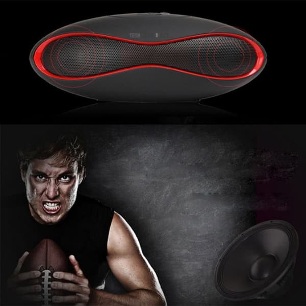TD® mini bärbar högtalare kraftfull vattentät oval smartphone bluetooth usb svart röd högtalare handsfree samtal usb telefon
