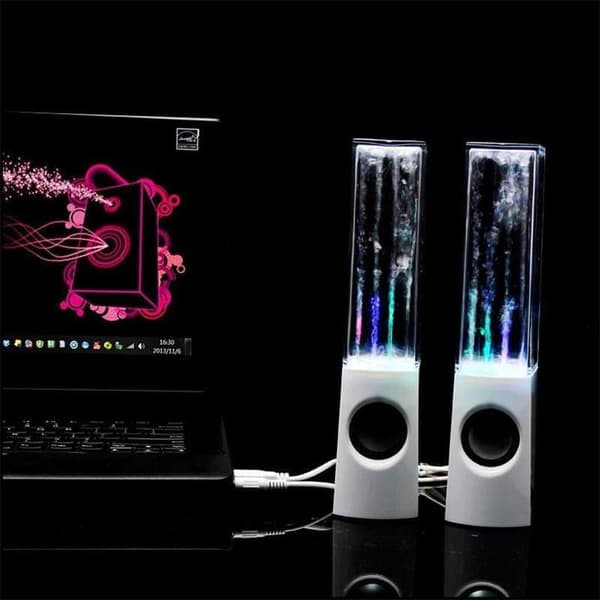 TD® WATER JET SPEAKER HÖGTALARE BLUETOOTH MP3 USB BÄRBAR LED-BELYSNING LED-högtalare med handsfree-sats och inbyggd mikrofon