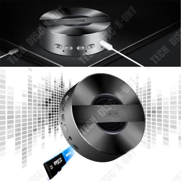 TD® Trådlös Bluetooth-högtalare Bärbar Högtalare Stereotelefon Bil Subwoofer Handsfree Ergonomisk Kompakt Design Svart