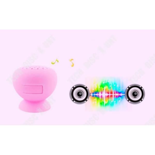 TD® trådlös Bluetooth HiFi stereohögtalare med vattentät sugande Används i duschen i sovrummet Högtalare Handsfree Vattentät