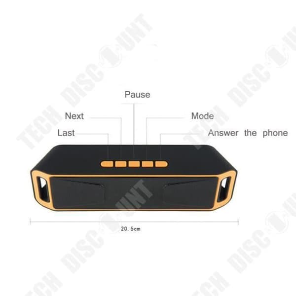 TD® bärbar bluetooth-högtalare ljud musik sång telefonsamtal FM-radio dator 8 timmar batteritid hög 1800