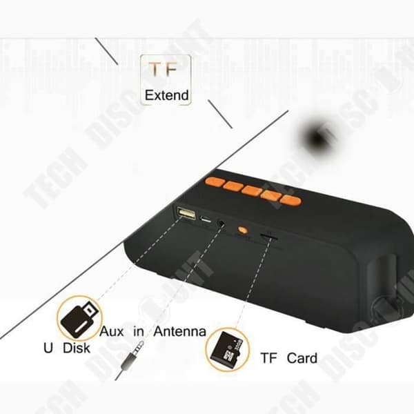 TD® bärbar bluetooth-högtalare ljud musik sång telefonsamtal FM-radio dator 8 timmar batteritid hög 1800
