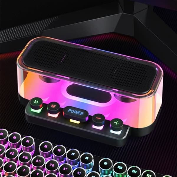 TD® Bluetooth-högtalare 1200mAh HD-brusreducering Bländande andningsljus