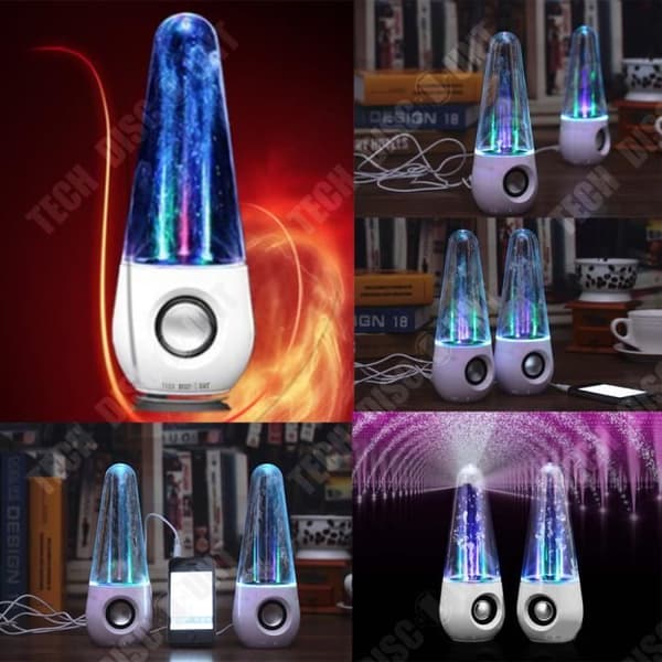 Högtalare - Tech Discount® - Bärbar högtalare - LED-belysning - Vattensprinkler - USB