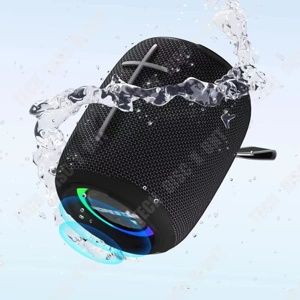 TD® Mini Bluetooth högtalare 2400mAh LED-ljusupplyst Vattentålig design Stöd för kortläsning T