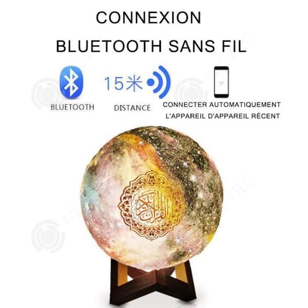 INN Koranen bluetooth högtalare fjärrkontroll touch färgglad månsken LED laddning nattljus måne trådlös bluetooth högtalare