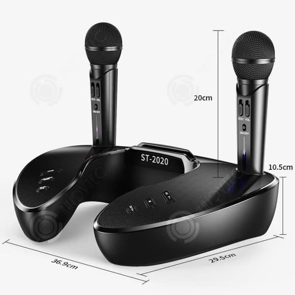 I® trådlös mikrofon bluetooth högtalare utomhus familj karaoke bärbar mikrofon högtalare telefon stativ klocka högtalare