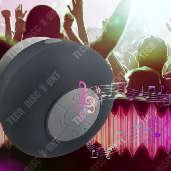 TD® BTS06 Bärbar trådlös högtalare Handsfree-samtal för bil Badrum Stor sugkopp Vattentät Bluetooth liten högtalare