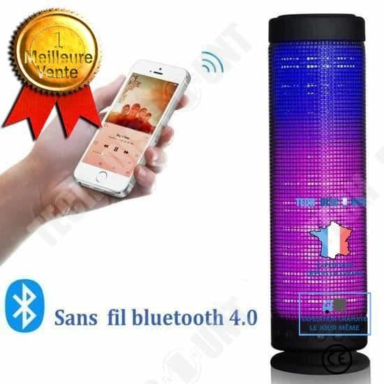 TD® Bluetooth 4.0-högtalare Bärbar trådlös högtalare med uppladdningsbart batteri och LED-ljusshower