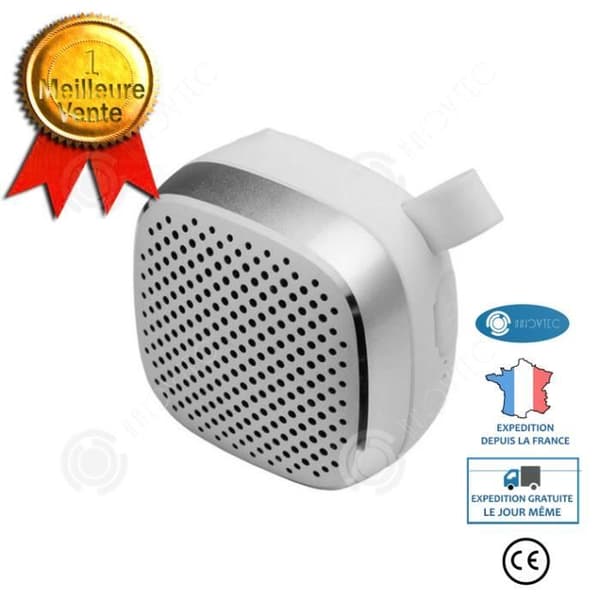 I® Ultra-portabel Bärbar Bluetooth-högtalare för bil - Bärbar högtalare - Mobilhögtalare - Silver Bluetooth-högtalare