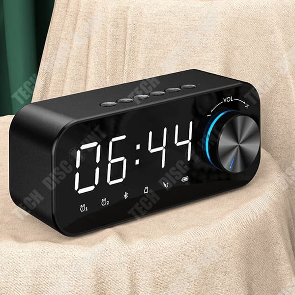 TD® Mirror Clock Audio Trådlös Bluetooth-klocka Väckarklocka Portable Time Manager Plug-in Present Datorljud
