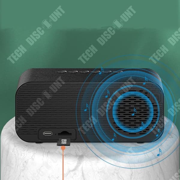 TD® Mirror Clock Audio Trådlös Bluetooth-klocka Väckarklocka Portable Time Manager Plug-in Present Datorljud