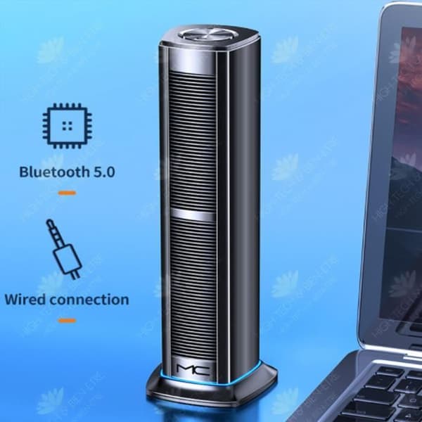 HTBE® Bluetooth-högtalare Trådlös Väckarklocka Hem Mobiltelefon Mini Audio Subwoofer Smart Volym Dual Speaker