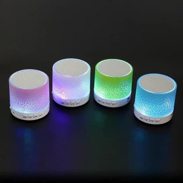 Blå Mini Bärbara Högtalare LED Bluetooth Högtalare Trådlös Handsfree med TF USB FM