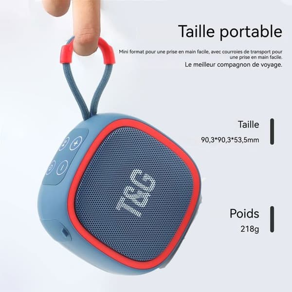 Bluetooth-högtalare INN®90.3x90.3x53.5mm 5W 3.7v mottagningsavstånd 10-15 meter ljus bärbar bluetooth-högtalare blå