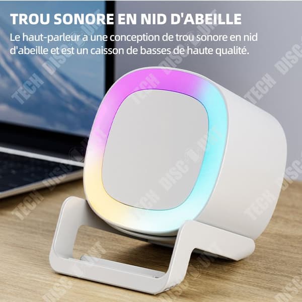 TD 4 i 1 bluetooth högtalare 15W Bluetooth5.0 vattentät högtalare Bärbar bluetooth högtalare vattentät bluetooth ansluten högtalare vit