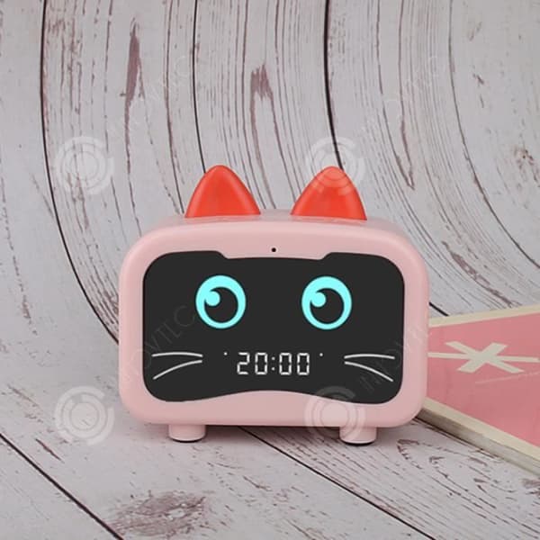 INN® Pink Kitten Smart trådlös Bluetooth-högtalare med väckarklocka Minihögtalare Bärbar dator Subwoofer Högtalare