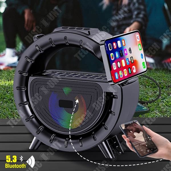 TD® Bluetooth-högtalare med ficklampa Solar Player Outdoor Mini Bekväm trådlös ljudplugg