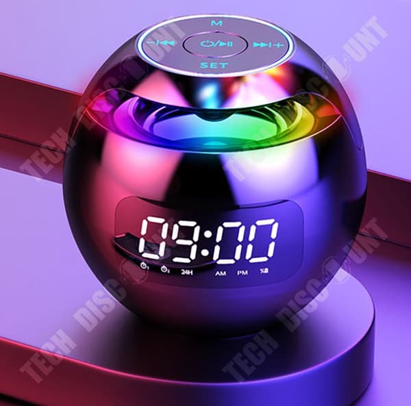 TD® Bluetooth-högtalare med klocka mini bärbart hushålls skottkort liten stålkanon datorljud