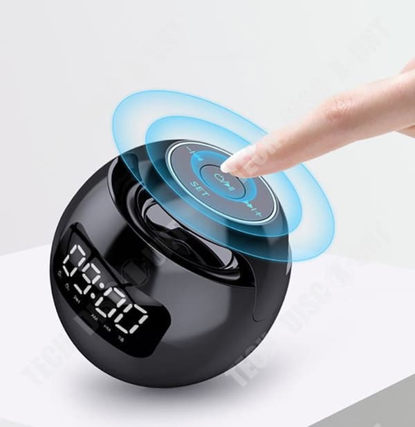 TD® Bluetooth-högtalare med klocka mini bärbart hushålls skottkort liten stålkanon datorljud