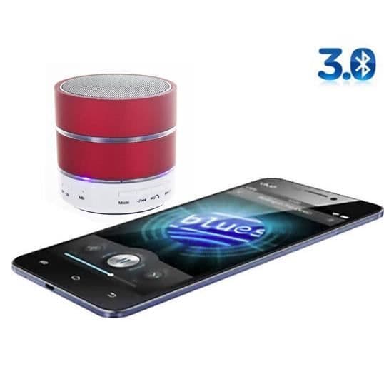 Miniröd Bluetooth-högtalare - Samsung Galaxy Express I8730 - Trådlös - Batteri - 6x6x5cm