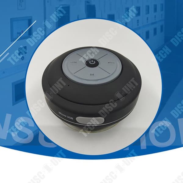 TD® Bluetooth-högtalare LED-ljus sucker trådlös badrumshögtalare vattentät utomhus portabel plug-in ljud subwoofe