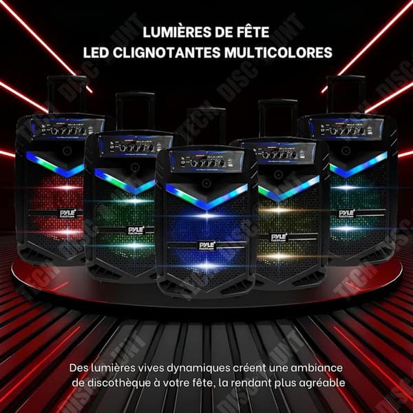 TD Kraftfull Bluetooth-högtalare 400 Watt Portable Amplified Speaker 8 tums bashögtalare 1 tums diskanthögtalare