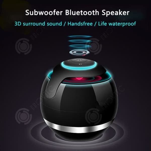 INN A18 rund boll bluetooth-högtalare, färgglada lampor, stora och små högtalare, kreativ presentkort för minihögtalare