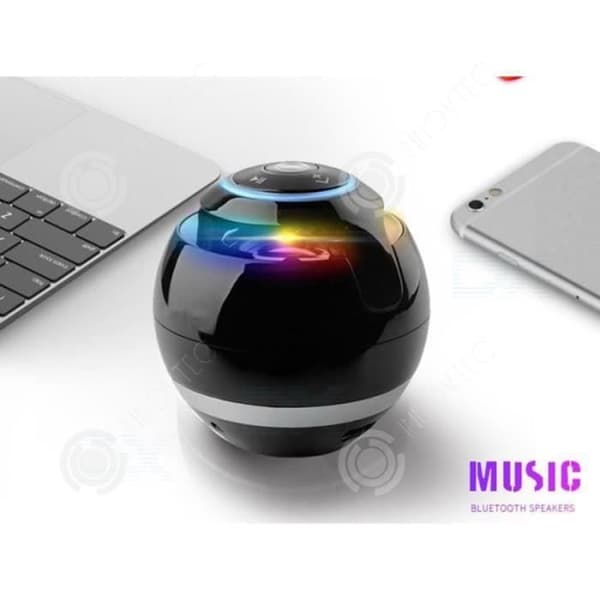 INN A18 rund boll bluetooth-högtalare, färgglada lampor, stora och små högtalare, kreativ presentkort för minihögtalare