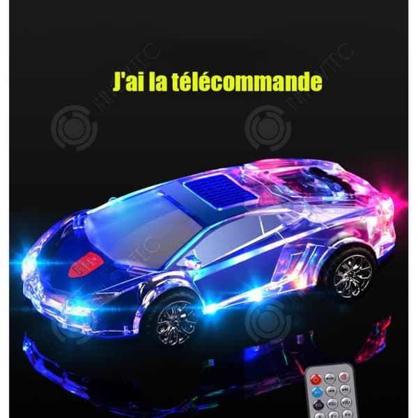 INN Colorful Luminous Sports Car 3D Surround Hög ljudkvalitet USB Plug-in Trådlös Bärbar Liten Färgglad Högtalare