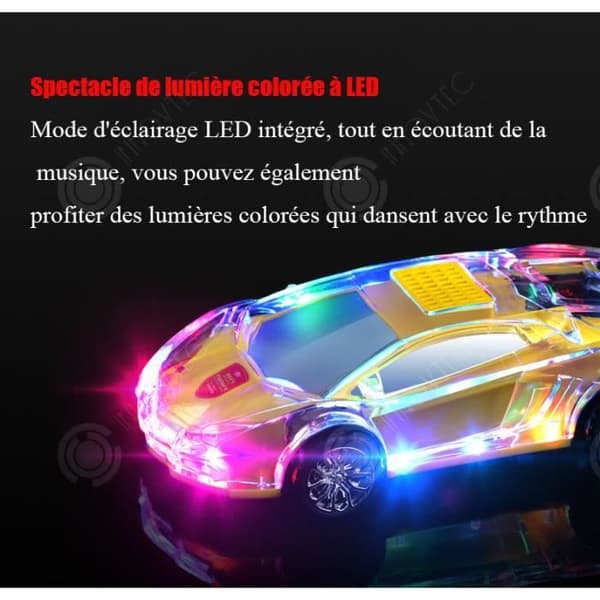 INN Colorful Luminous Sports Car 3D Surround Hög ljudkvalitet USB Plug-in Trådlös Bärbar Liten Färgglad Högtalare
