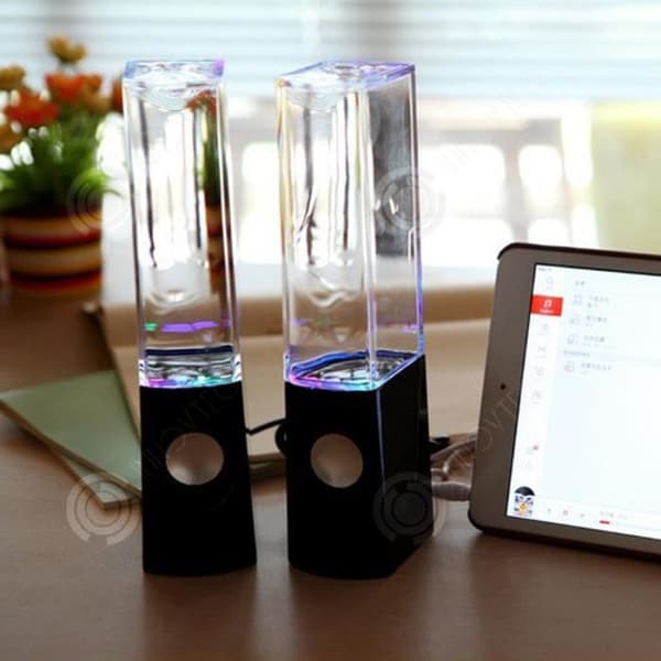 INN®-högtalare Vattendansmusik Fontänljus Stereo Svart BLUETOOTH-högtalare Vattendansdekoration LED-upplyst DC 5V